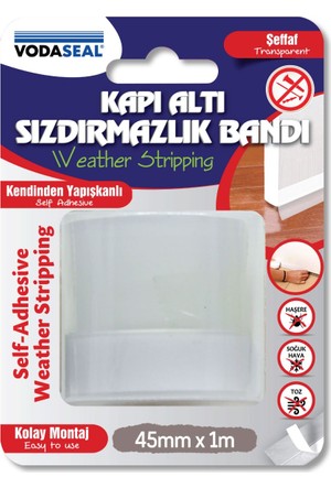 VODASEAL KAPI ALTI SIZDIRMAZLIK BANDI 45 MM X 1 MT - SEFFAF